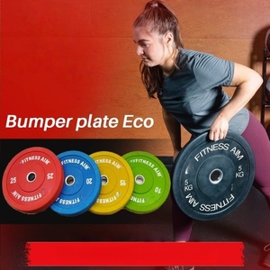 Discos de Pesas Granulares Blancos de 45 CM de Diámetro, Orificio de 5.2 CM, de Caucho Puro, Diseñados Específicamente para Entrenamiento de Competición - Product Image 2