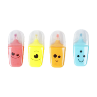 Ensemble de surligneurs monstres avec yeux drôles pour fournitures scolaires pour enfants | Stylos marqueurs fluorescents mignons pour le bureau d'étude et l'utilisation de cadeaux