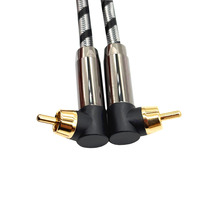 Câble RCA 90 degrés vers RCA 90 degrés Câble de caisson de basses Câble audio coaxial numérique pour Home cinéma, barre de son, TV, PS4 Xbox