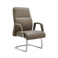 Chaise de bureau exécutive moderne en cuir véritable, base en acier 5 étoiles, accoudoirs réglables - Confortable, haut de gamme, pivotante pour PDG et salles de conférence