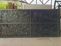 Paneles de Cerca de Privacidad de Aluminio Cortados con Láser, Decorativos y Personalizados, de 6 Pies, con Recubrimiento en Polvo, Resistentes al Óxido, Modernos, para Jardín Residencial