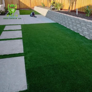 Gazon <span class=keywords><strong>synthétique</strong></span> en <span class=keywords><strong>rouleau</strong></span> pour jardin, balcon, aménagement paysager, <span class=keywords><strong>pelouse</strong></span> artificielle verte en plastique, faux gazon pour patio - Product Image 1