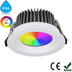 Plafonnier encastré intelligent pour <span class=keywords><strong>salle</strong></span> <span class=keywords><strong>de</strong></span> <span class=keywords><strong>bain</strong></span> d'hôtel, IP65, blanc réglable, Bnlsp10cwd, DMX512, Loxone, KNX, GVS, Dali, Dt8, PWM, 12W, CRI95, RGBW - Product Image 1