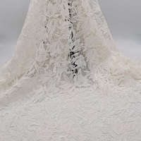 Tissu de dentelle guipure blanche de bonne qualité, tissu de dentelle de venise, tissu de dentelle de mariée tissu textile matière première pour robe