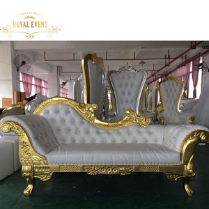 Chaises <span class=keywords><strong>de</strong></span> mariage modernes pour <span class=keywords><strong>la</strong></span> mariée et le marié, canapé en bois, chaise <span class=keywords><strong>de</strong></span> trône royale pour événements, mobilier - Product Image 1