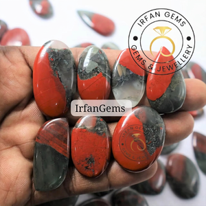Cabochon de sang africain sélectionné, pierre précieuse semi-précieuse naturelle pour la fabrication de bijoux, cabochons polis à la main pour bijoux, pierre de naissance - Product Image 4