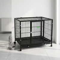 Cage pliable robuste pour chien, grande capacité, respirante, avec plateau en plastique solide thermolaqué, pour intérieur et extérieur - Vente en gros usine