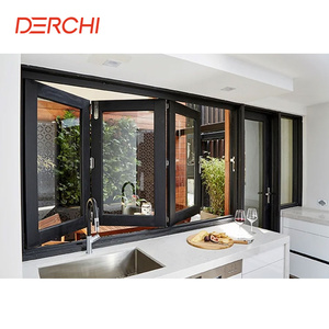 Ventanas plegables y deslizantes de vidrio templado de aluminio, diseño moderno, multifunción, comercial, exterior - Product Image 5