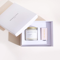 Boîte à bougies en papier cartonné 350 g/m² avec impression CMJN personnalisée, gaufrage et revêtement UV, boîtes à fentes recyclables (4x4x4)