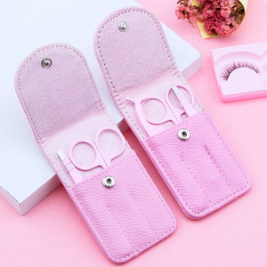 Mulheres Pinças Storage Case Maquiagem Ferramentas Bag Profissional Aço Inoxidável Sobrancelhas Pinças Set com PU Leather Travel Case - Product Image 6