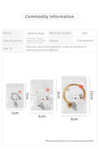 Sac de rangement en PVC épais transparent de qualité supérieure pour l'emballage d'accessoires de mini bijoux - Product Image 2