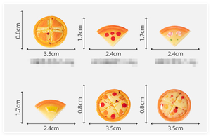 Miniatures maison de poupée artificielle réaliste résine Pizzas tranches charme enfants cuisine jouer magasin d'alimentation fête tendance cadeau jeu 3D jouets - Product Image 2