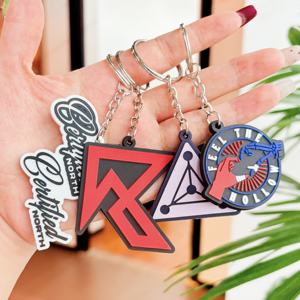 مصنع بيع بالجملة مخصص شكل قلب تصميم لينة بولي كلوريد الفينيل حلقة مفتاح أنيمي مطاط سلسلة المفاتيح البلاستيكية بيع الصين - Product Image 5