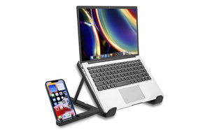 13 Levels Adjustable <b>Laptop</b> Riser Stand Ergonomic Computer Desk Stand With Phone <b>Holder</b> for Notebook - Product Image 3