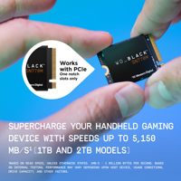 WD_BLACK 500GB SN770M M.2 2230 NVMe SSD untuk Gaming genggam hingga 5 150 MB/s TLC 3D NAND bagus untuk WDBDNH5000ABK-WRSN Steam