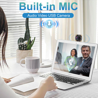 Módulo de Cámara USB ELP Gran Angular de 180 Grados, Ojo de Pez, 2MP, Baja Iluminación, H.264, IMX323, HD 1080P, Mini Cámara Web USB con Audio para Portátil