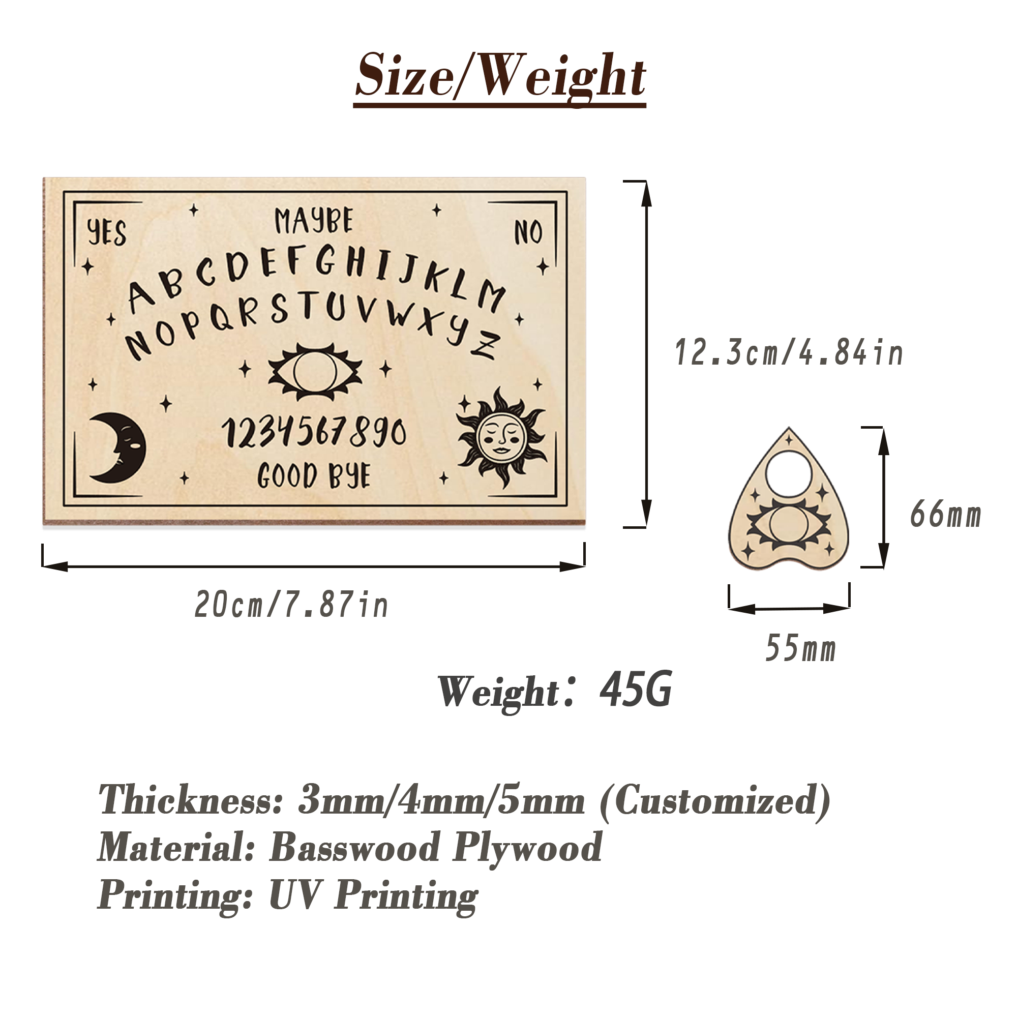 Tavola Ouija Piatta Sul Tavolo Di Legno | Foto Gratis