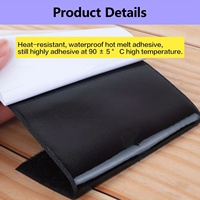 Nylon Polyester Dos Auto Double Côté Bâton Adhésif Crochet et Boucle Bande Silicone Cravate Sangle Avec Crochets