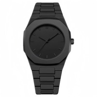 Montre Homme Quartz en Plastique Ultra Fine avec Cadran en Verre de 40 mm, Chiffres Arabes Classiques Personnalisés de 22 mm, en Polycarbonate, Vente en Gros