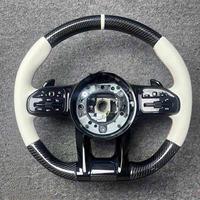 Volant en cuir perforé en fibre de carbone pour Mercedes Benz W205 W204 W222 W223 W213 W177 W463 AMG GT GLS63 G63 A45