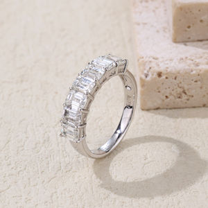 แหวนทองคำขาว2.738CT สีขาว18K สุดหรูแหวนครบรอบการหมั้นแบบธรรมชาติสำหรับงานแต่งงานงานเลี้ยงเครื่องประดับประกายคุณภาพสูงสำหรับสาวๆ - Product Image 3