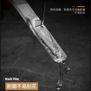 ตะไบเล็บแก้วนาโน 180 กริต เครื่องมือขัดแบบใช้ซ้ำได้สำหรับทำเล็บมือ แถบขัดเงา ดีไซน์โปร่งใส - Product Image 4