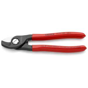 KNIPEX - 95 11 165 Coupe-câbles bruni, poignées avec revêtement plastique-EAN 4003773040323 CUTTING SNIPS - Product Image 1