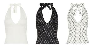 Haut court en tricot respirant pour femme, style camisole sexy et audacieux, en spandex/polyester, avec bralette intégrée, couleur unie - Product Image 5