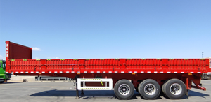Semirremolque de volteo lateral de 3 ejes de acero personalizable de alta resistencia, neumáticos 12R22.5, capacidad de carga de 60T, construcción Q345B, para transporte de grava - Product Image 5