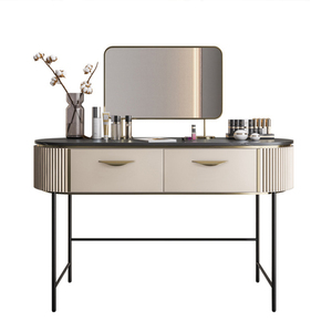 Risamshan — coiffeuse pour filles, <span class=keywords><strong>table</strong></span> de maquillage, avec miroir led et tabouret, design moderne, de <span class=keywords><strong>haute</strong></span> qualité, usine directe - Product Image 4