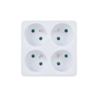 Adaptateur de prise électrique française 4 voies Pheiyon pour la protection des enfants, 16A 230V 3680W, obturateur de sécurité type E, prise murale CE RoHS, maison, bureau