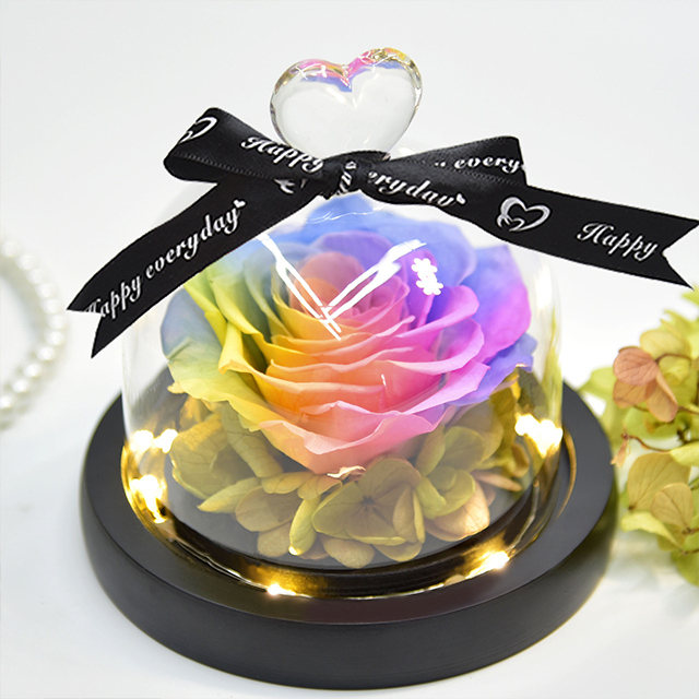 S coeur de pêche unique + Arc-en-ciel