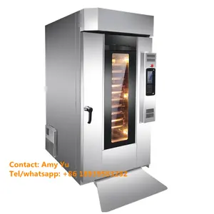 PLC Control Best Price High Standard Mini Small 5 / 10 / 15 Tray Gas or Electric Rotary Rack Oven for Bakery