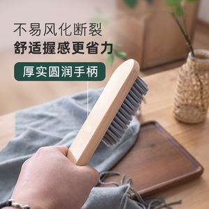 Bamboo Shoe Brush Soft Pbt Bristles Long Handle Deep Clean For Sneakers - Product Image 4
