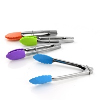 Ensemble de pinces de cuisine modernes en acier inoxydable, design antidérapant, compatibles lave-vaisselle et micro-ondes, 6 pièces