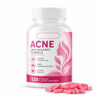 OEM ODM Marque Privée Soins de la Peau Nettoyant Anti-Acné Capsules Végétaliennes Anti-Acné Supplément à Base d'Extraits Végétaux