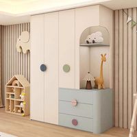 Armoire enfant personnalisée avec panneau perforé et bureau intégré, meuble de rangement écologique pour enfants