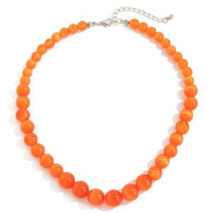 카이메이 2026 패션 주얼리 작은 구슬 여성용 반투명 캣아이 비즈 목걸이 신상 핫세일 쇄골 체인 비즈 목걸이 - Product Image 6