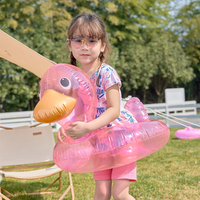 Ins Hot Duck Anneau de natation Ballon flottant Transparent Plage Piscine Bébé Enfant Jouet Anneau de bain gonflable