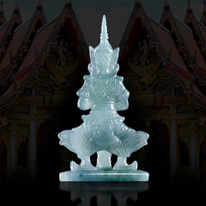 Natürlicher Jadeit-Blauwasser-Geist <span class=keywords><strong>Wang</strong></span> Tao Wei Suwan Yacha Göttlicher Geisterkönig Südostasien Luang Por <span class=keywords><strong>Yi</strong></span> Thailand Ethnisch - Product Image 1