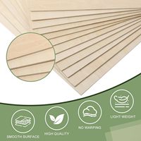 Planches de bois de balsa modernes non finies pour découpe laser, modèles architecturaux DIY, projets de menuiserie - Plaques de bois lisses
