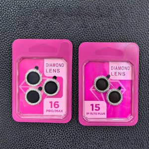 Protection d'objectif d'appareil photo de téléphone portable Bling Diamond pour <span class=keywords><strong>iPhone</strong></span> 17 16 15 14 <span class=keywords><strong>13</strong></span> 12 11 Pro Max, installation facile, verre trempé HD transparent - Product Image 6