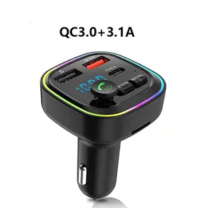 Car Blue tooth 5.0 FM Transmitter Wireless Audio Receiver Car MP3 Player 25W PD Fast Charge U Disk Lossless Music Player