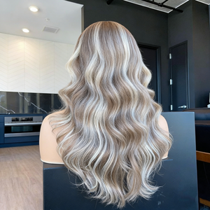 วิกผมลูกไม้ด้านหน้าสีบ<span class=keywords><strong>ลอน</strong></span><span class=keywords><strong>ด์</strong></span>ประกายเทา <span class=keywords><strong>ผม</strong></span>แท้ 100% จากกัมพูชา แบ<span class=keywords><strong>บ</strong></span> HD จัดเรียงเกล็ดผม หลายความยาว/หลายสไตล์ มีสินค้าในสต็อก ขายส่ง - Product Image 3