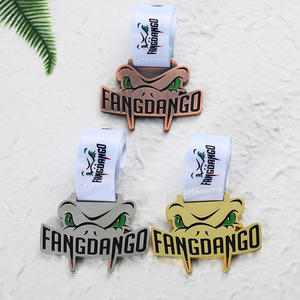 Medallas personalizadas oro plata Cooper aleación de zinc Metal esmalte suave medalla 3D dibujos animados <span class=keywords><strong>cocodrilo</strong></span> diseño en forma de medallas para personalizar - Product Image 4