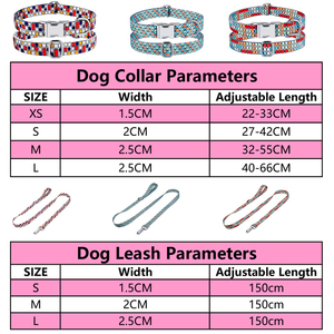 Collier personnalisé doux de style ethnique pour animaux de compagnie colliers de chien mignons réglables avec des motifs géométriques - Product Image 5