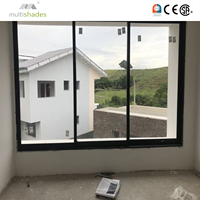 Finestra Scorrevole in Alluminio a Taglio Termico con Doppio Vetro Temperato, Certificata NFRC CA Title 24 Energy Star, Resistente agli Uragani, Nera