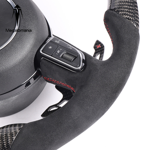 Volant en cuir perforé personnalisé en fibre de carbone pour Audi 2013-2016 RS3 RS5 RS6 RS7 <span class=keywords><strong>A1</strong></span> A3 A4 A5 A6 A7 S3 S4 - Product Image 5