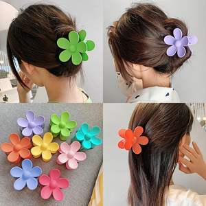 Pinzas de Pelo con Flores Coloridas de 7cm, Pinzas de Pelo Medianas con Flores de Huevo, Pinzas de Plástico para el Cabello, Accesorios para el Cabello para Niñas - Product Image 4