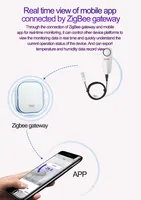 Hygromètre thermomètre compatible avec l'assistant domestique intelligent Tuya, rechargeable par USB, avec batterie rechargeable, contrôle par application, -20°C à 100°C